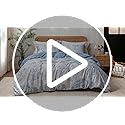 MILDLY King Size Duvet Cover Set 100% Long-Staple Cotton Luxury Paisley Floral Patten Reversible Comforter Cover Set 3Pcs
