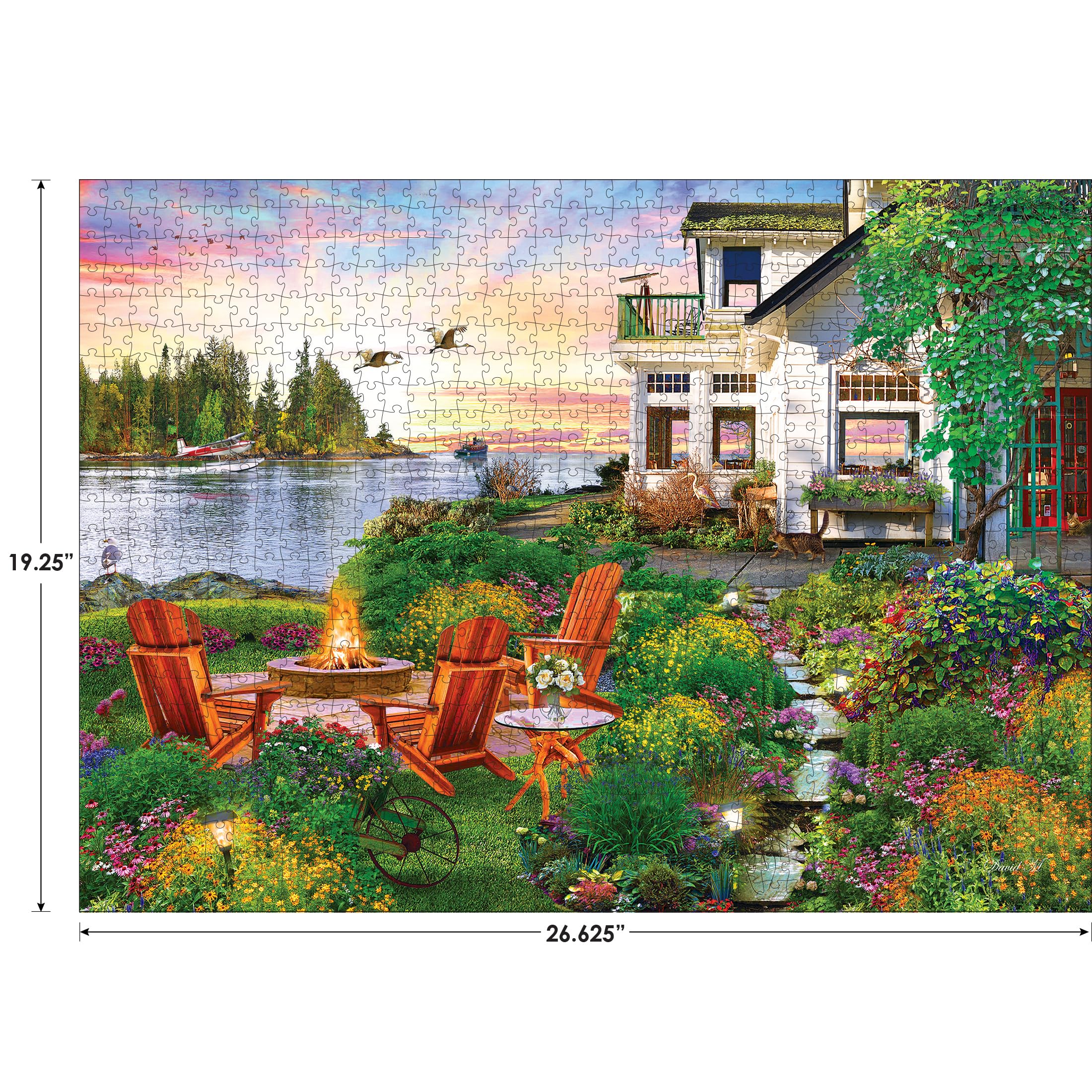 Amazon.com: RoseArt - My Happy Place - Harbor House - 750 Piece