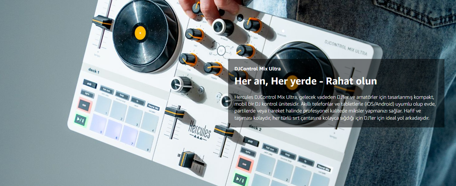 Hercules DJControl Mix Ultra – Akıllı Telefonlar İçin Mobil DJ