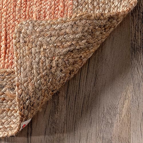 Miniatura 3 de nuLOOM Eleonora - Alfombra casual de yute, 5 x 8, color melocotón