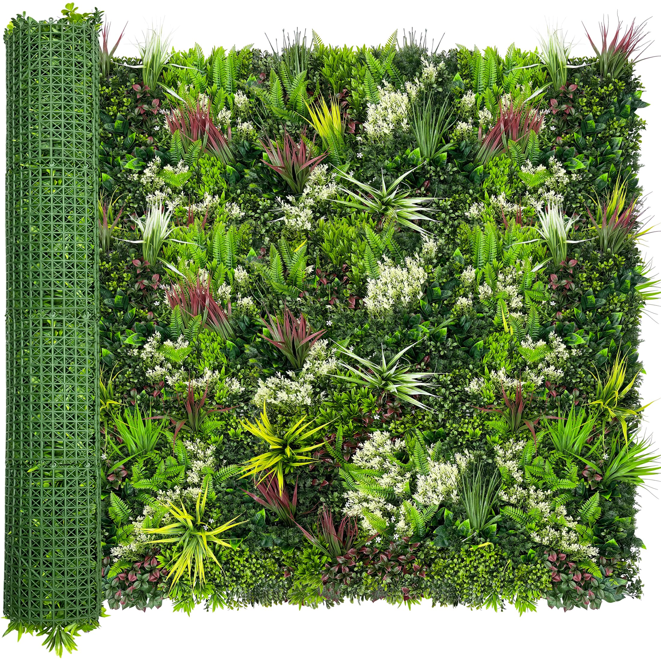 ODTORY Artificial Plant Wall Panels: 60"×120" UV-Anti Faux Grass Wall Backdrop Boxwood Ivy Fence Privacy Screen Fake Greenery Leaf Hedge for Outdoor,Indoor,Garden,Backyard and Home Decor