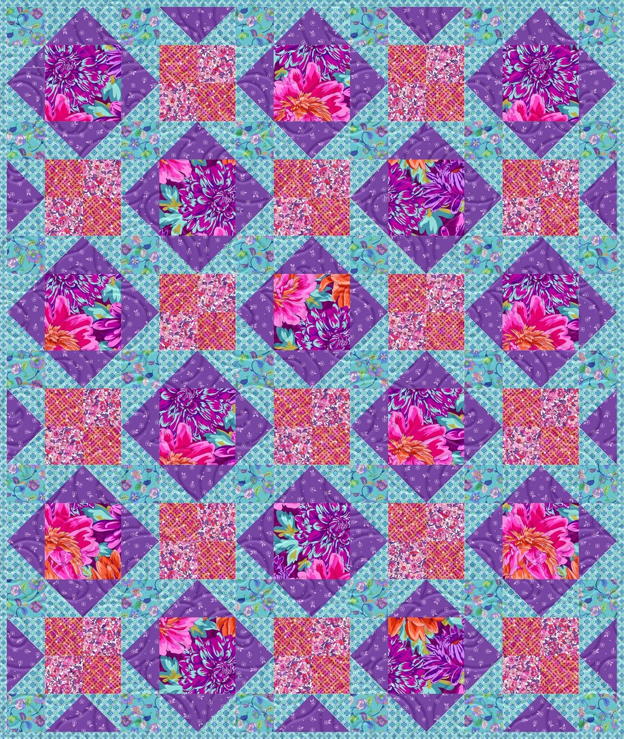 The Quilt Kit Co Radiance Topaz Precut Quilt Kit with