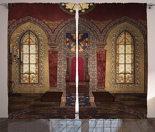 Ambesonne - Paneles de cortina multicolor