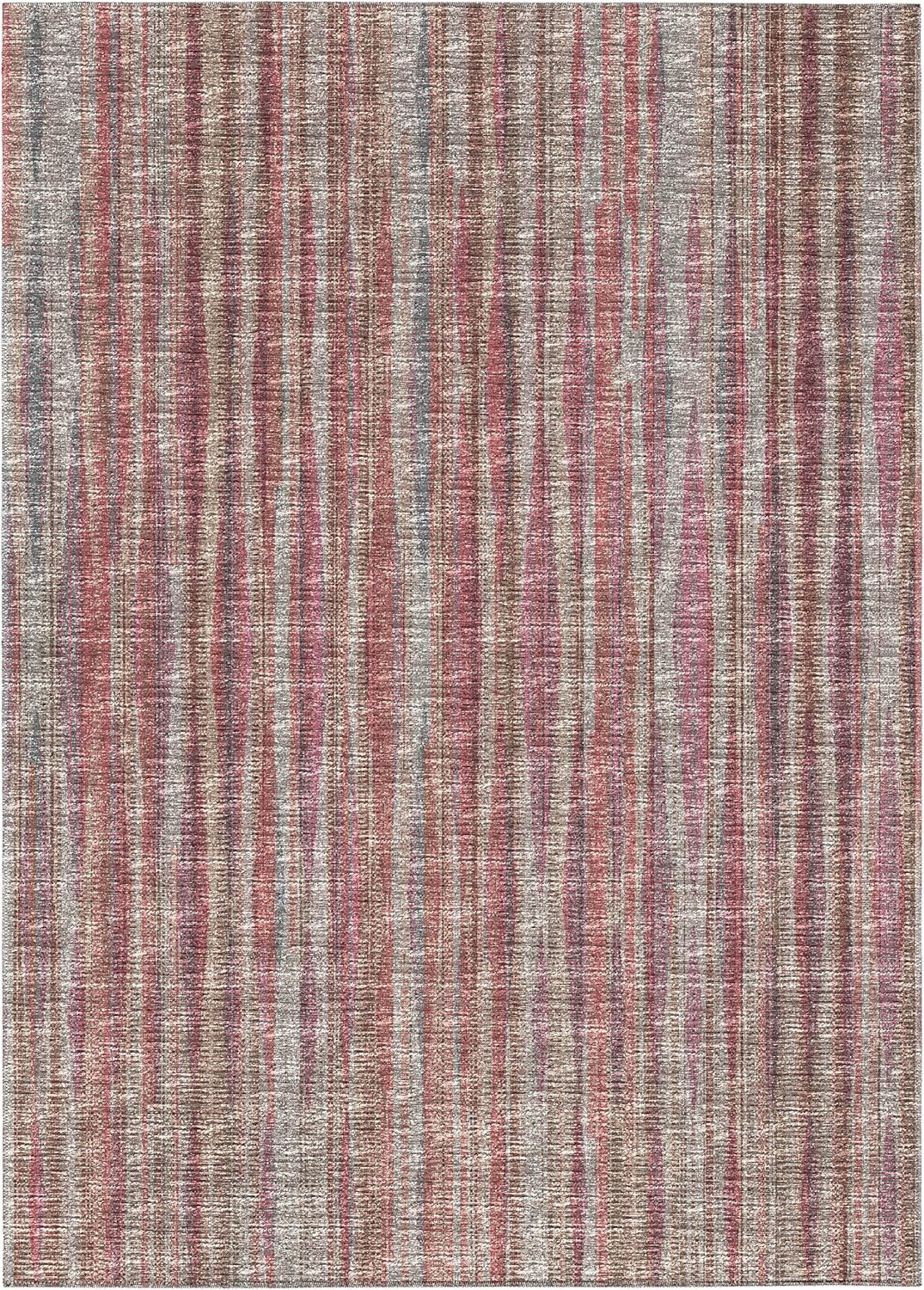 Addison Rugs Waverly 3' x 5' AWA31 Burgundy Indoor Outdoor Area Rug, Stain Resistant, Machine Washable, Non Shedding, Bedroom, Living Room, Dining Room, Kitchen Rug