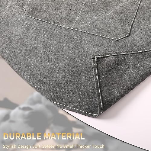 Miniatura 7 de Tosewever Delantales de algodón de chef con espalda cruzada de lona para hombres y mujeres con bolsillos grandes