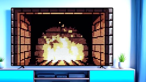 Retro Pixel Fireplace – Vintage Fire Glow & Cozy Digital Flames – vue 4