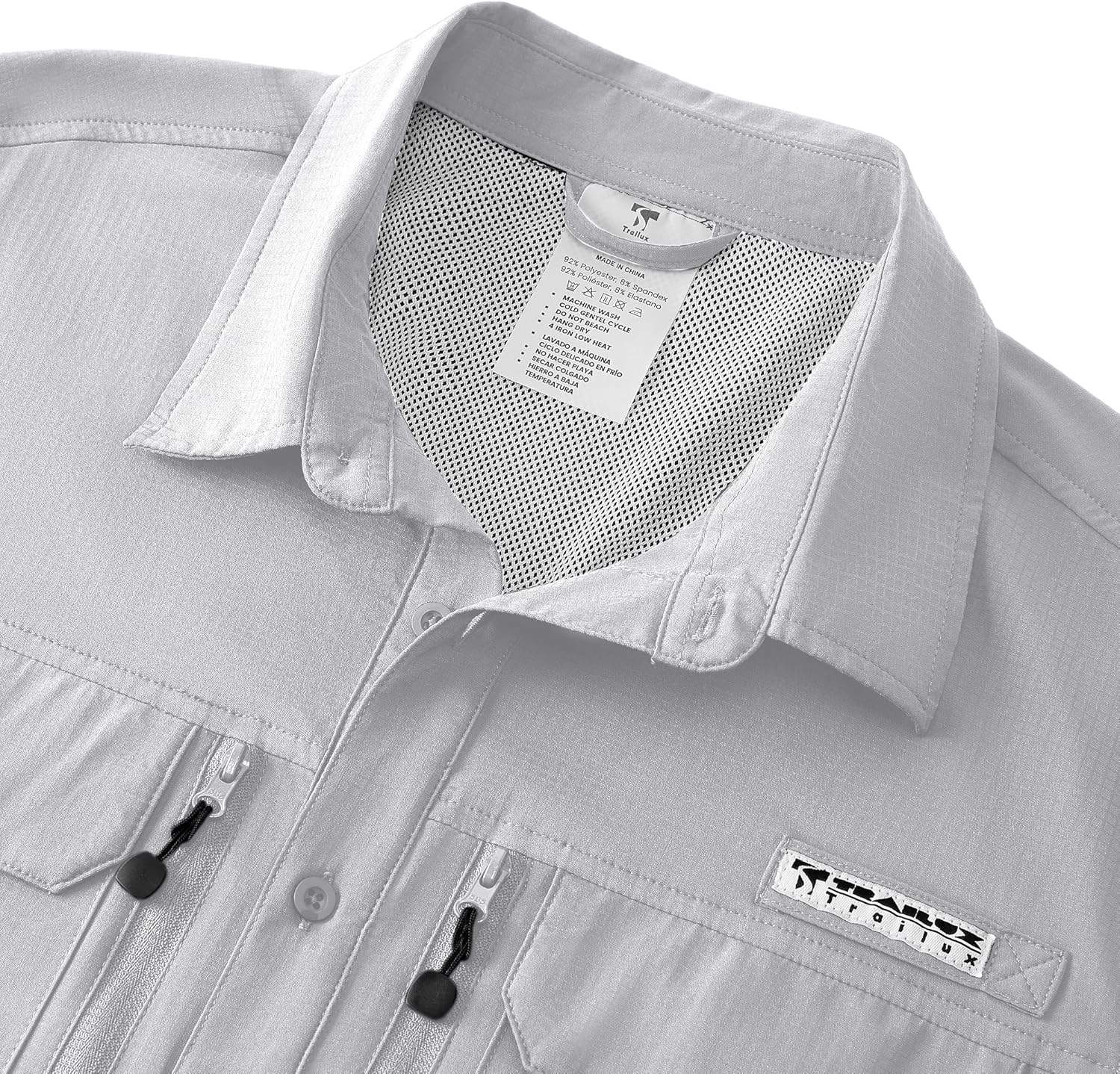 Men's Outdoor Sun Protection Shirt Short Sleeve Quick Dry Lightweight Breathable UPF50+ Hiking Fishing Travel Camping