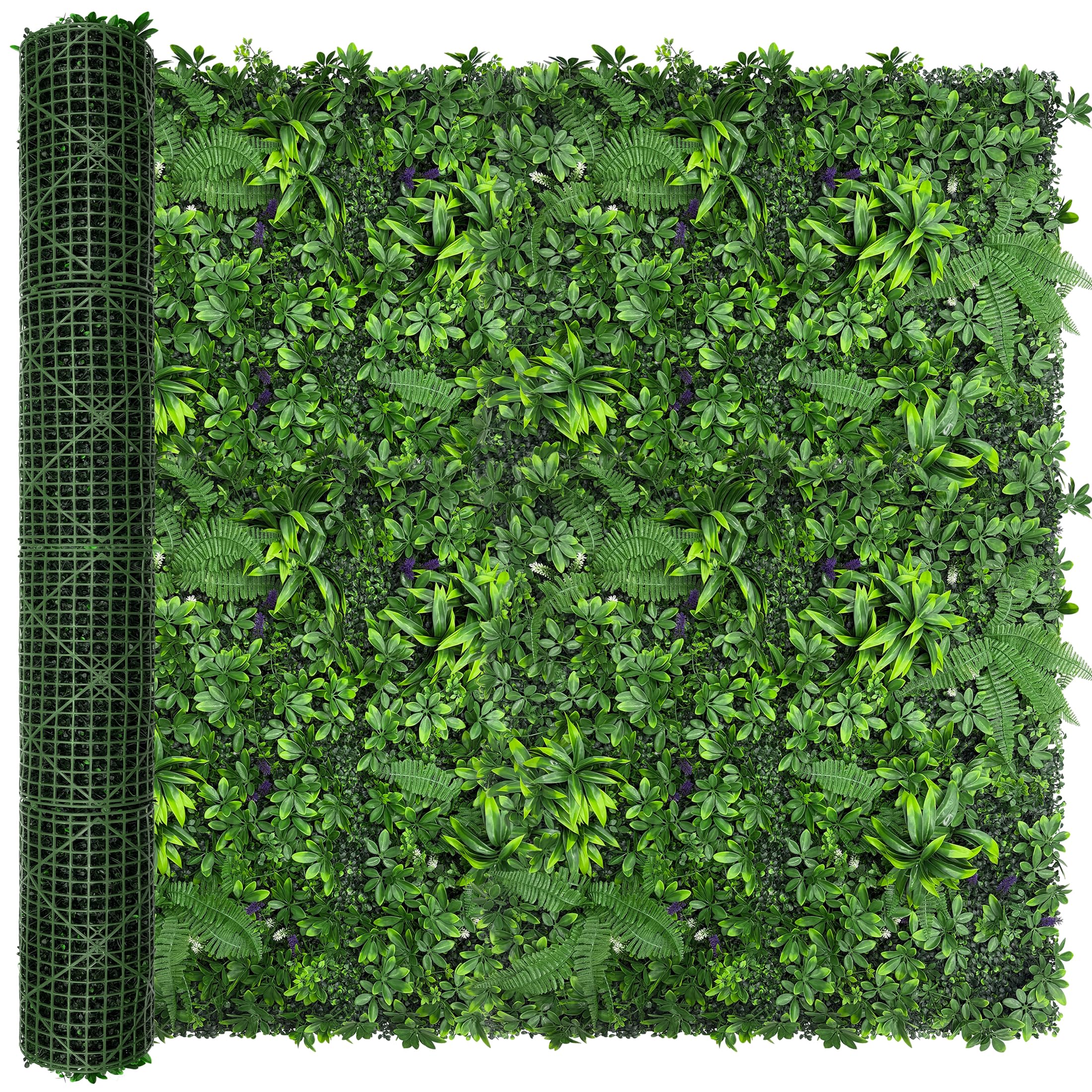 Artificial Green Boxwood Grass Wall Roll: 72"x144" (72SQFT) UV Protected Ivy Privacy Hedge Fence Screen for Chain Link Fences Panrl Indoor,Outdoor Patio Balcony & Garden