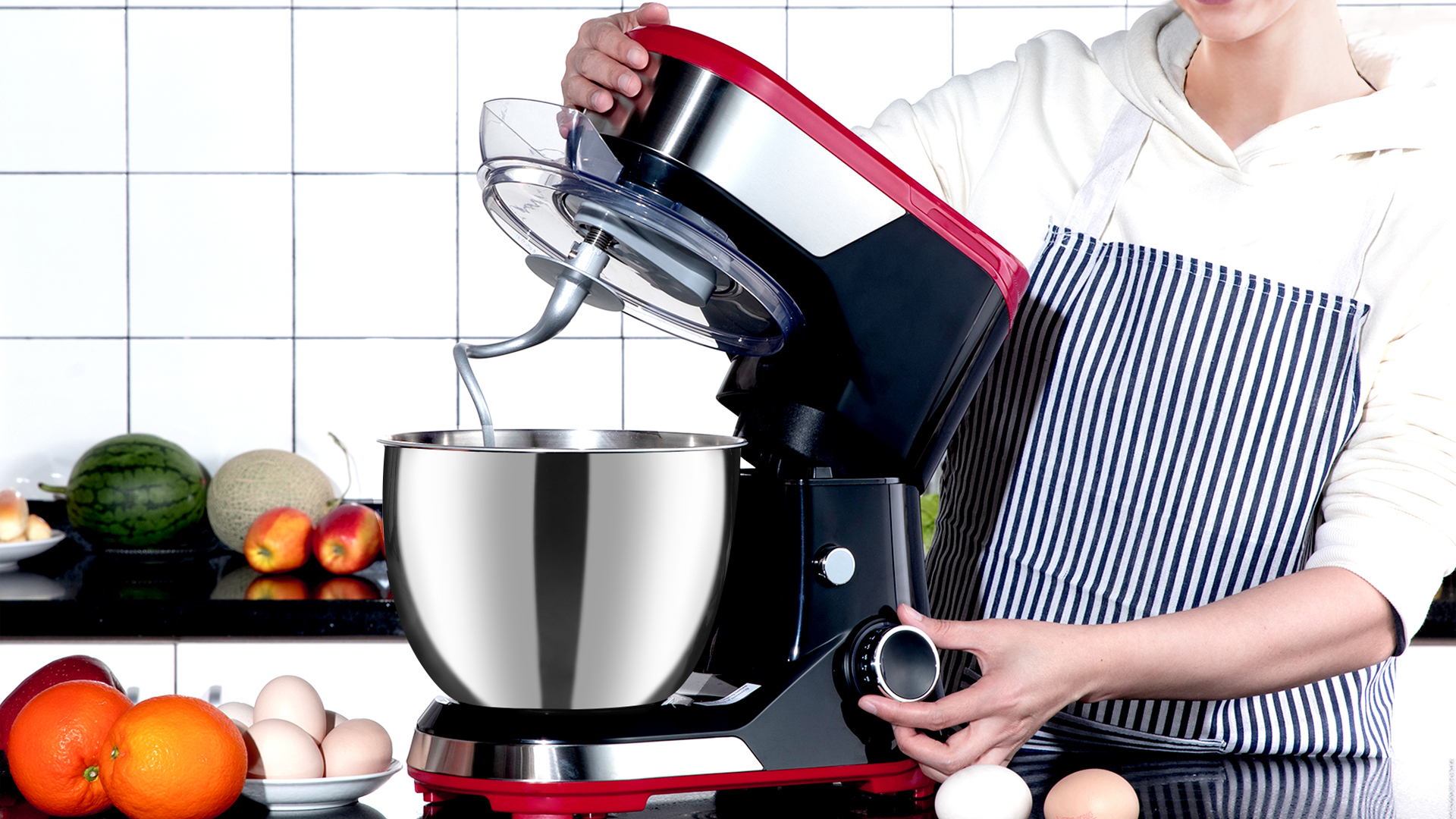 Amazon.com: HiCFM Stand Mixer, 5.3QT Stainless Steel Bowl 8 Speeds