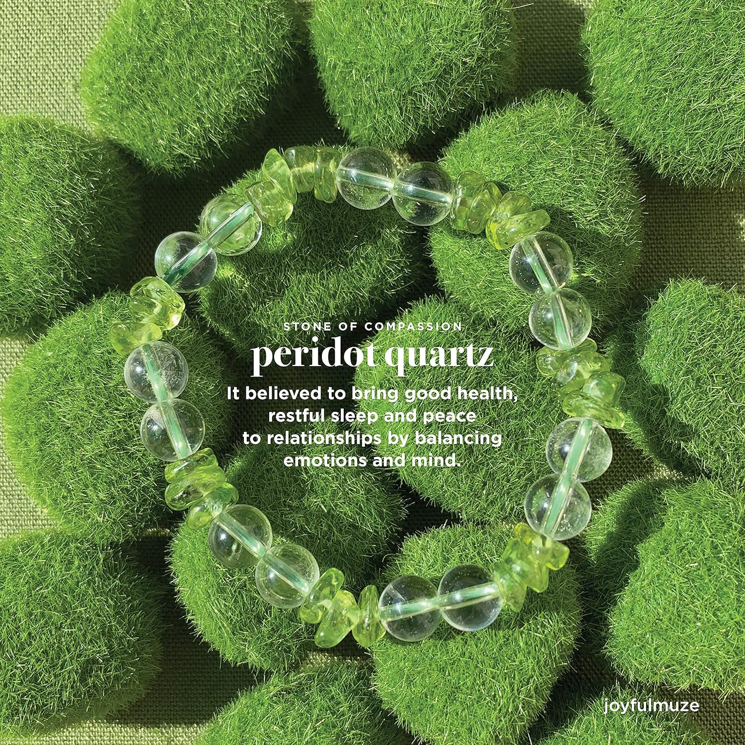 Peridot and Clear Quartz Stretch Bracelet, Handmade Natural Raw Irregular Green Transparent Gemstones, Simple Spiritual Jewelry, Healing Chakra Bracelet, Gifts for Women, 8mm Fits 6.5-7”