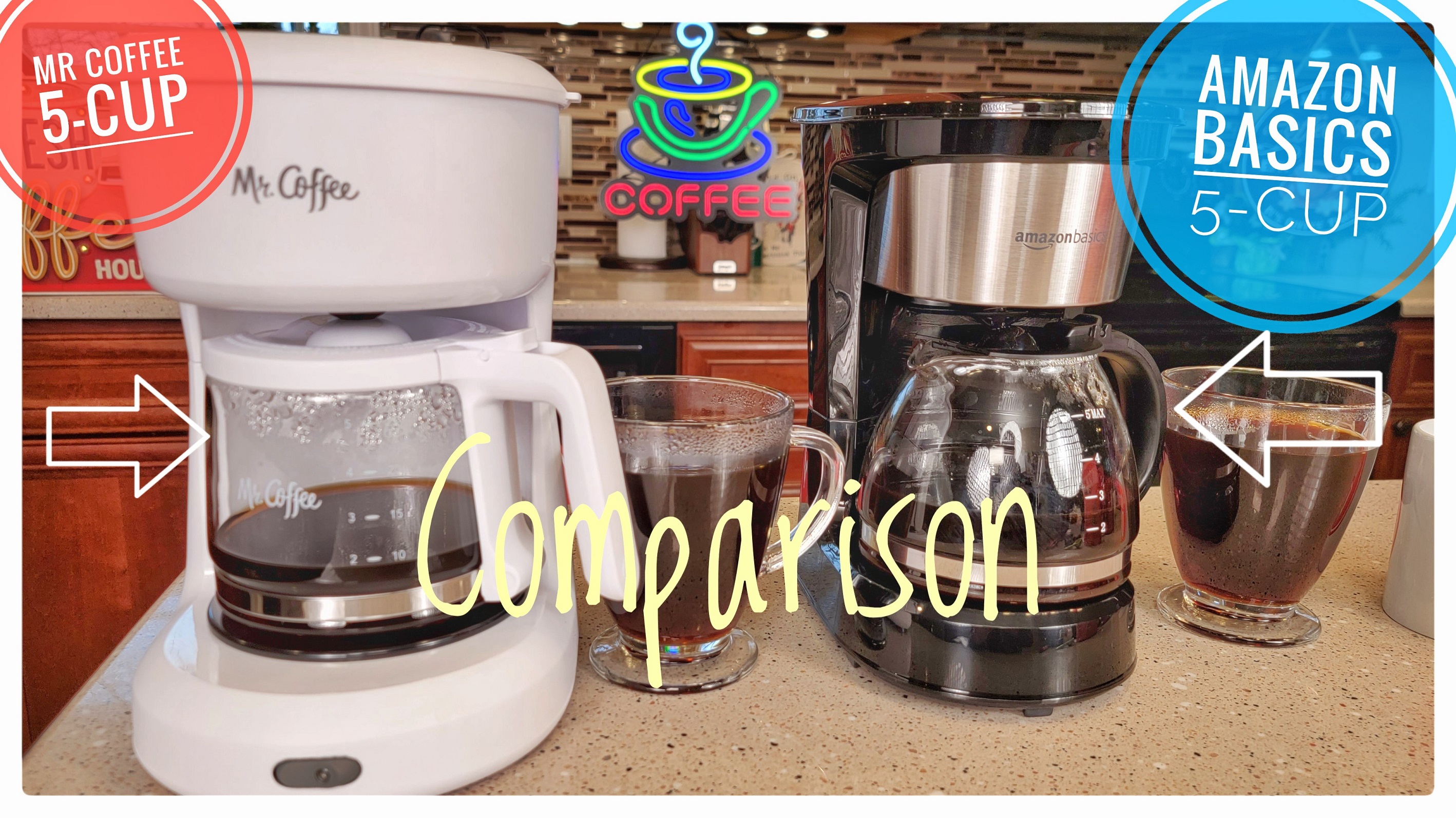 Watch Mr. Coffee vs Amazon Basics 5-Cup Coffee Maker Comparison on Amazon  Live