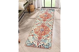 Lahome Floral Coral Runner Rug
