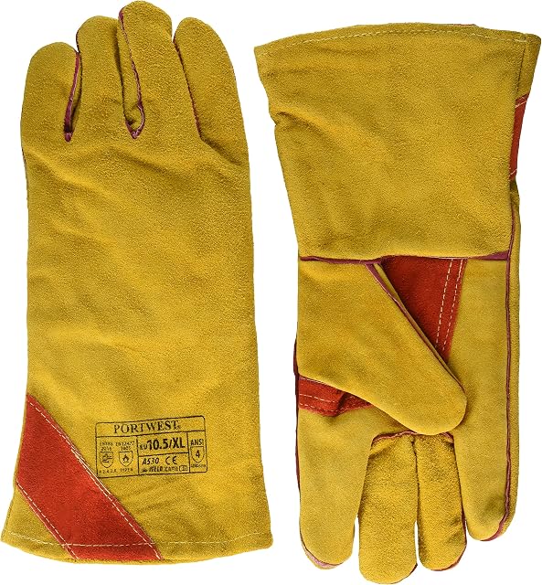 Portwest Reinforced Welding Gauntlet, Size: XL, A530BRRXL