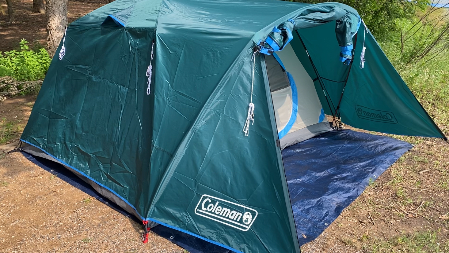 Watch Coleman Skydome Camping Tent with Full-Fly Weather Vestibule on Amazon Live