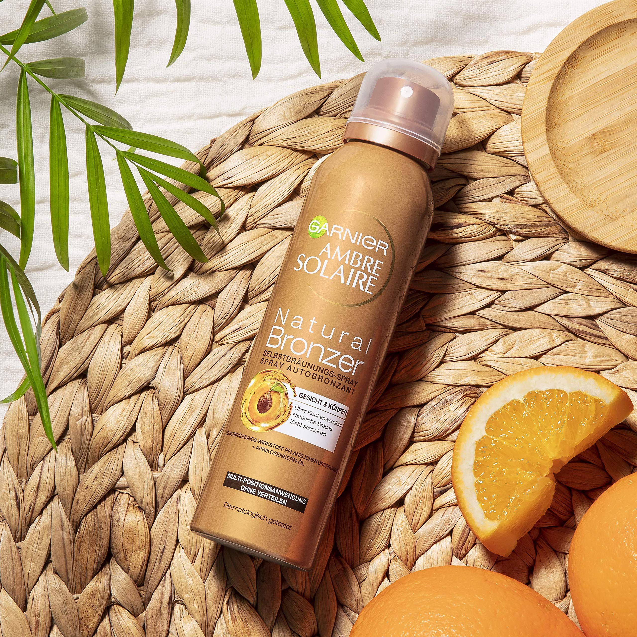 Garnier Zestaw do pielęgnacji opalonej skóry, z kremem przeciwsłonecznym SPF 50+ z kwasem hialuronowym, samoopalacz z olejkiem morelowym i balsamem po opalaniu z aloesem, Ambre Solaire, zestaw 3