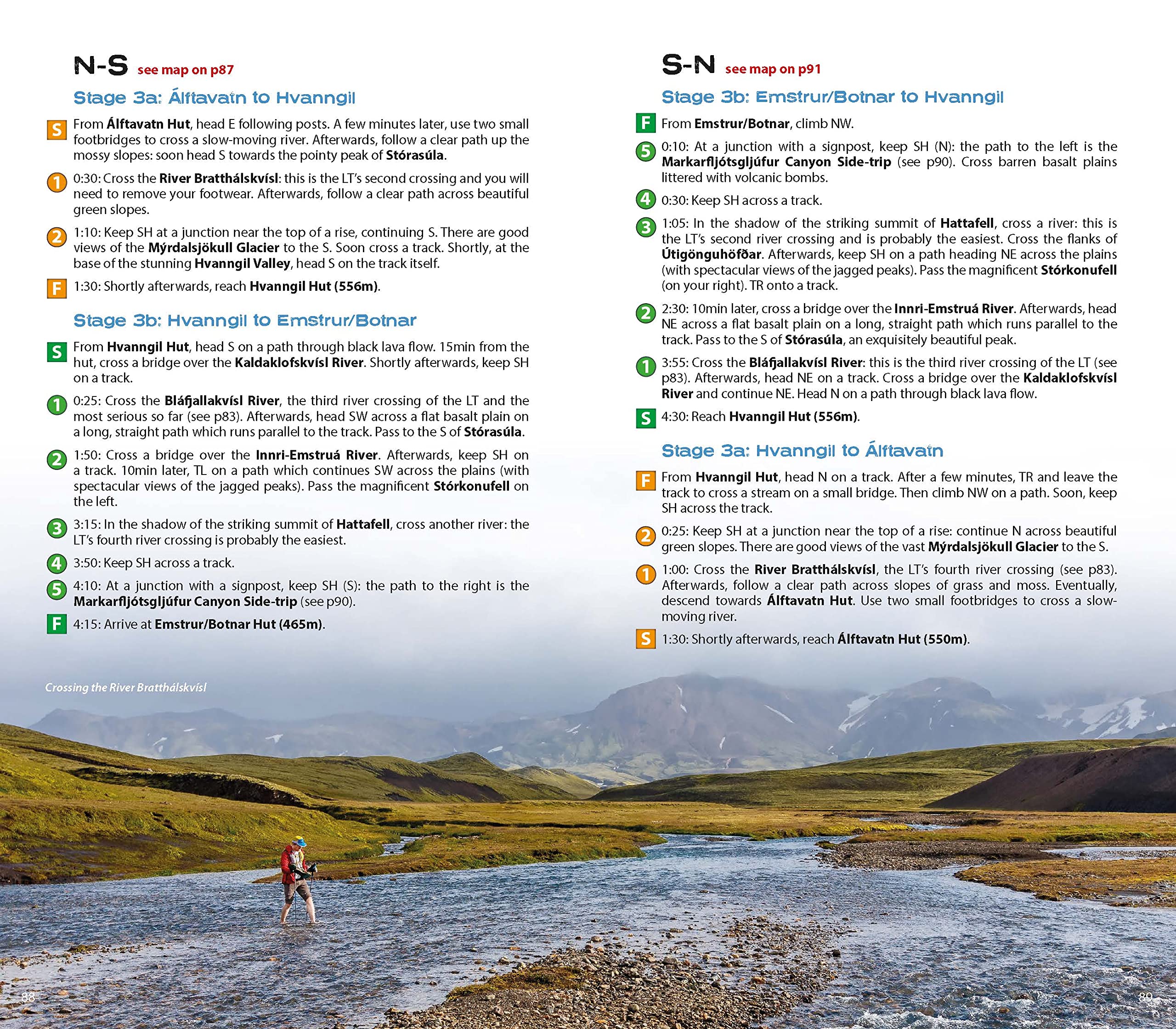 Trekking Iceland's Laugavegur Trail: Two-way Guide: 1:40k Mapping, 14 Differ (Knife Edge guidebooks)
