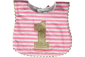 Stripe Pattern Baby Bib: A Perfect Accessory for Your Little Princess's Mud Pie Birthday Celebration