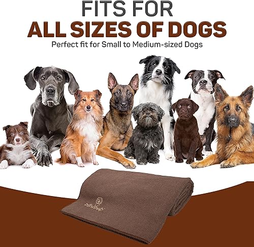 Miniatura 3 de Toalla para perros súper absorbente, de secado rápido, toalla de microfibra súper suave para perros, gatos y otras mascotas (55 x 28 pulgadas,