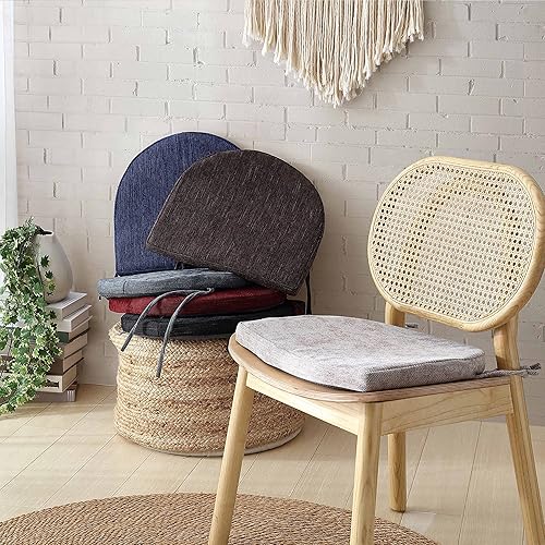 Miniatura 6 de Sweet Home Collection Cojines para silla, 100% espuma viscoelástica de alta densidad, en forma de U, 17 x 16 pulgadas, goma antideslizante para