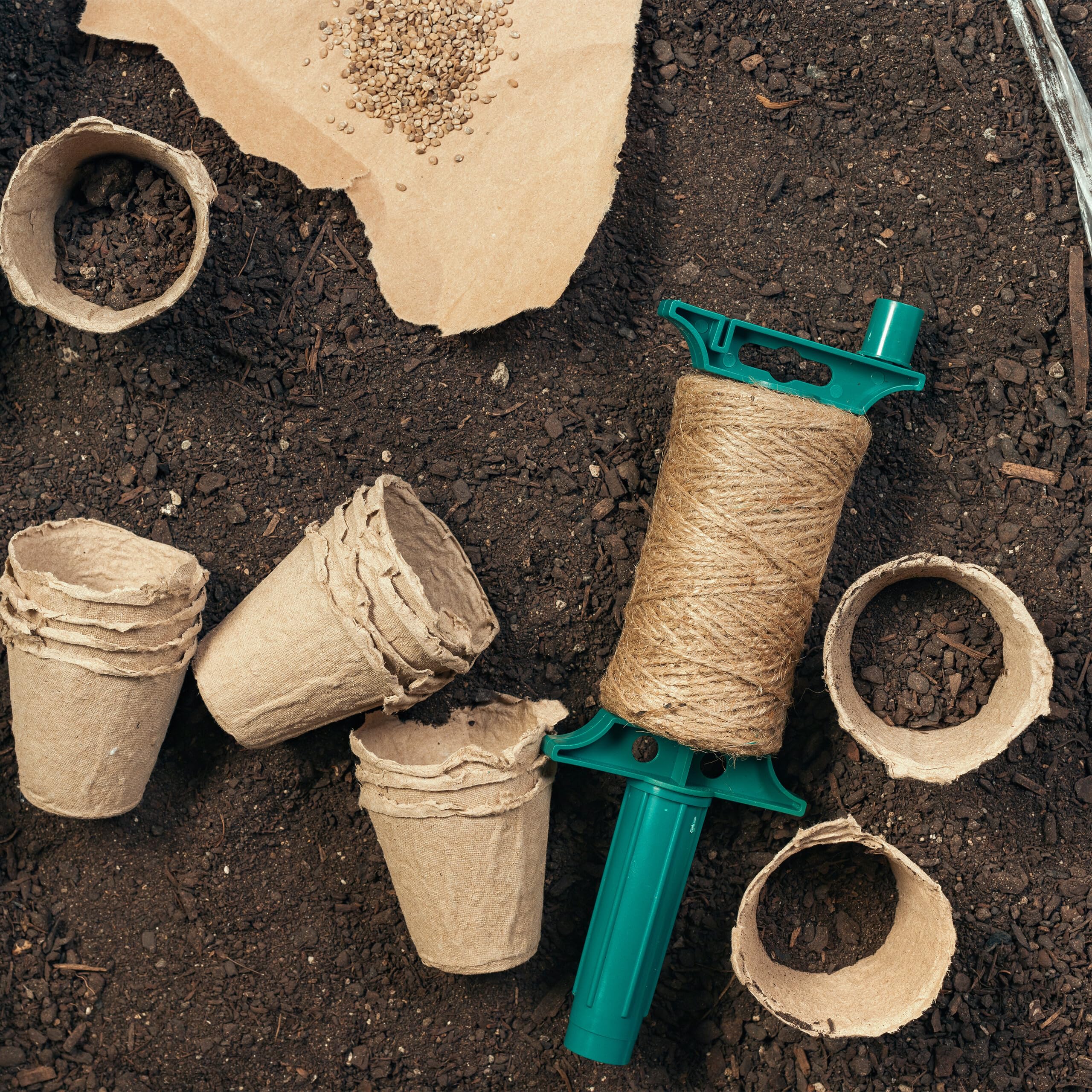 Relaxdays Spago di Iuta 1 mm, 2 Rotoli Juta 500 m ciascuno, Corda Ecosostenibile per Artigianato, Imballaggio, Marrone