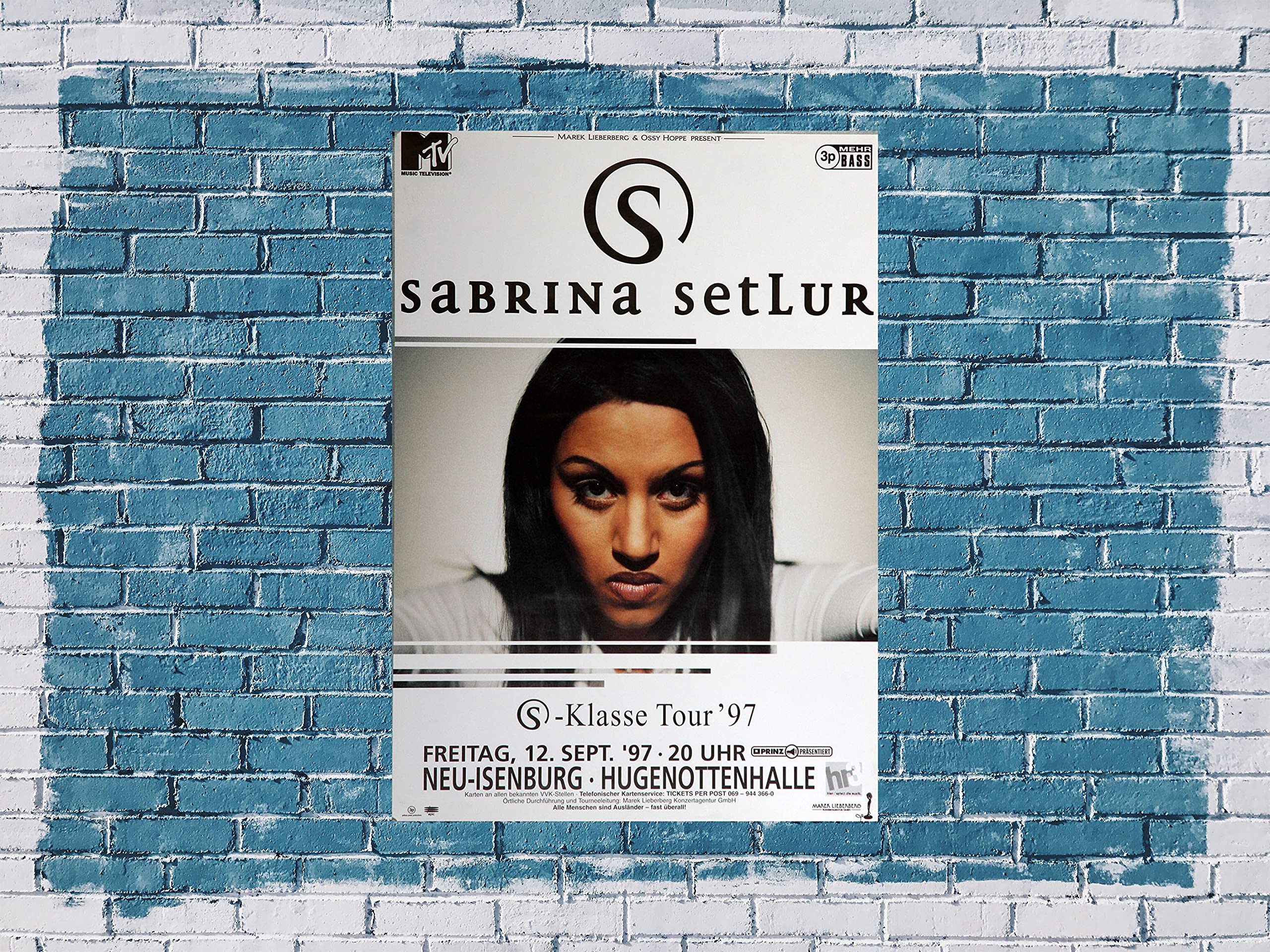 Premium Poster/Plakat | DIN A1 | Wanddeko | Live Konzert Veranstaltung » Sabrina Setlur - S - Klasse Tour ´97, Neu Isenburg 1997 «