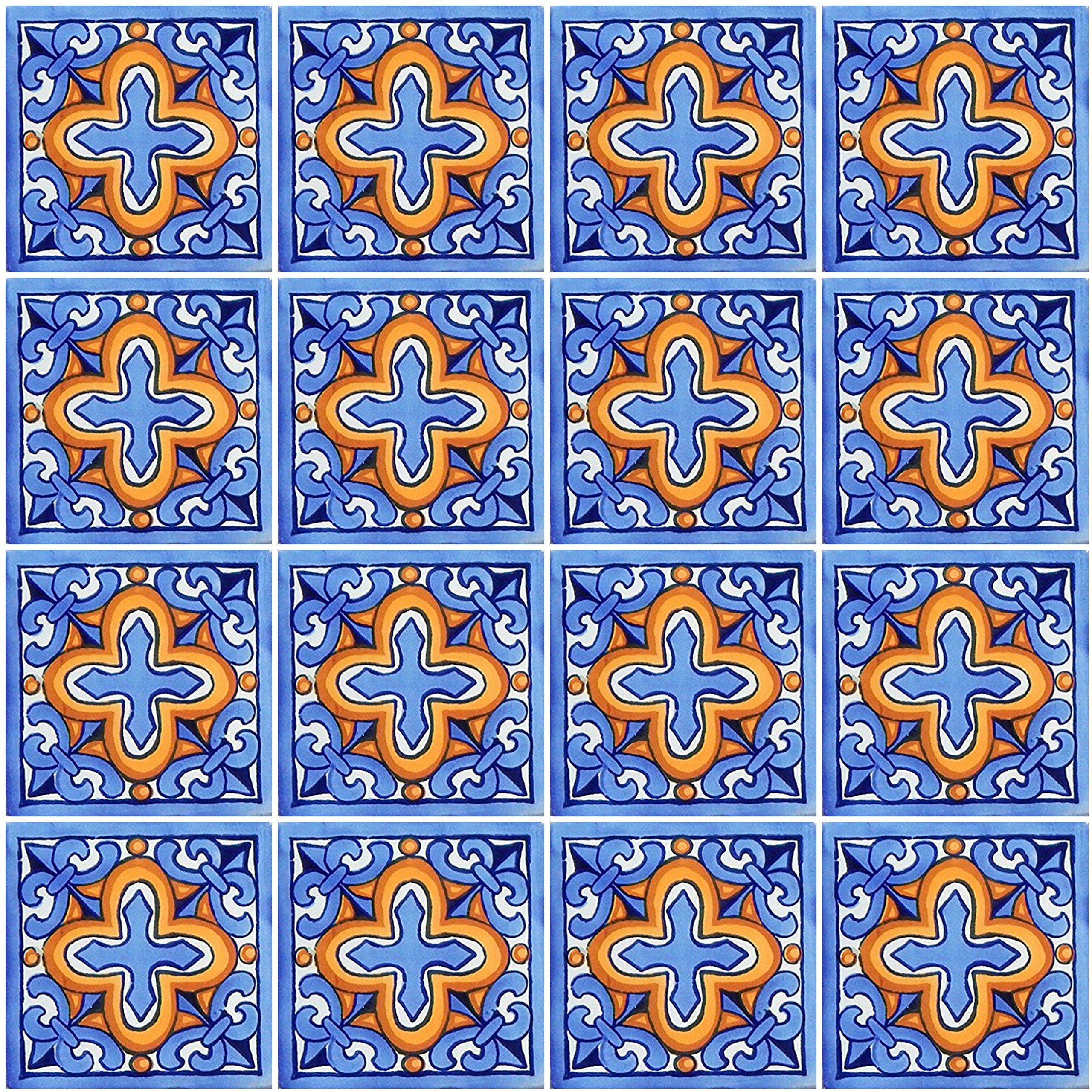 COLOR Y TRADICIÓN 40 Mexican Talavera Tiles Hand Painted 6