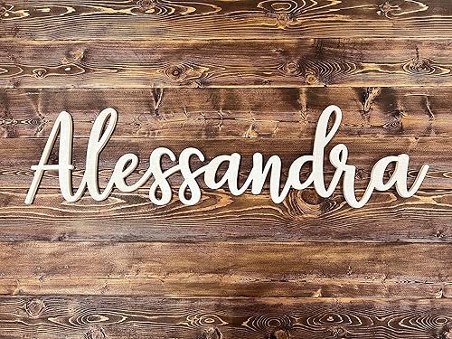 Miniatura 3 de Letrero de madera con nombre recortado (18 pulgadas)