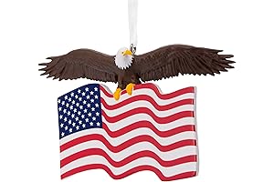 Hallmark Bald Eagle with American Flag Christmas Ornament