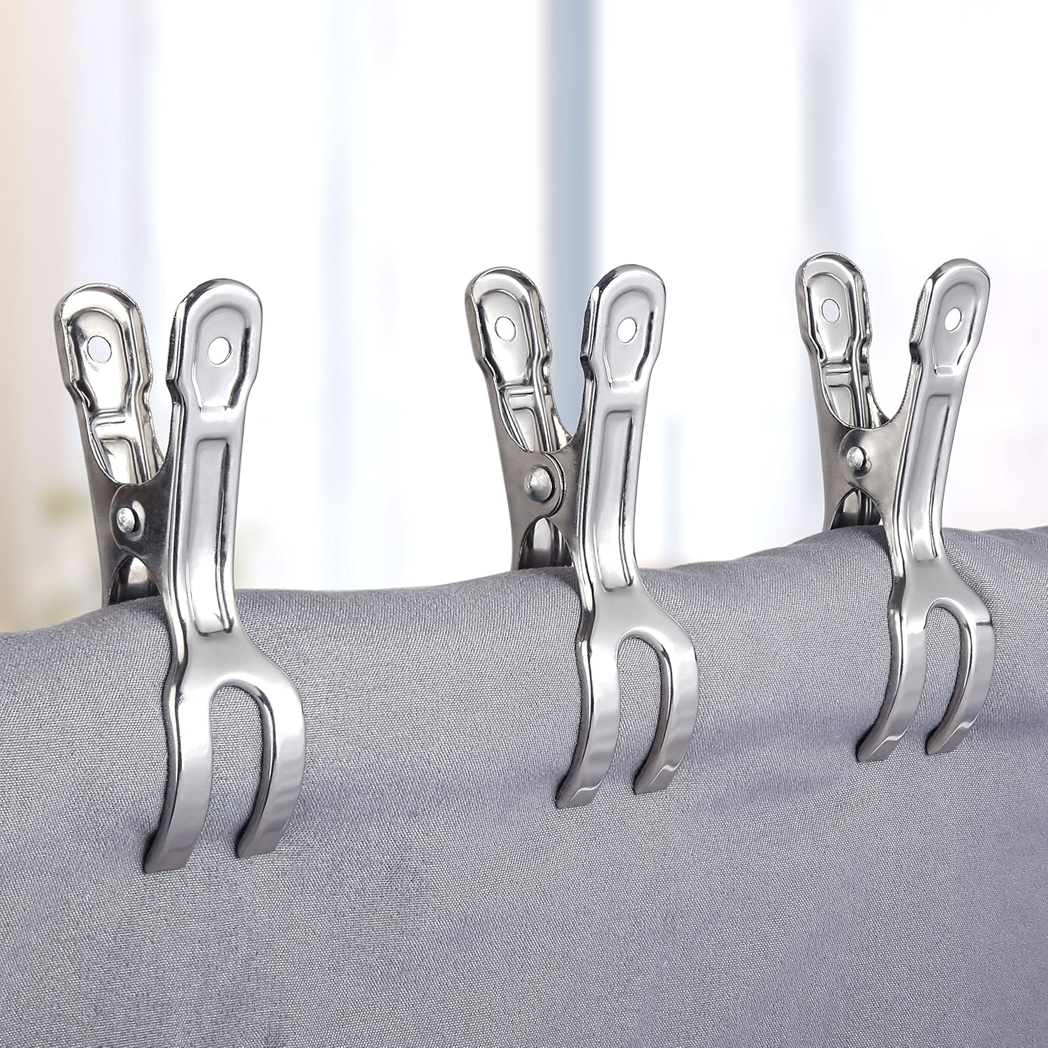 WEBI Beach Towel Clips,18 Packs 3.3 Inch Pool Cover Clips,Beach Chair Clips,Above Ground Pool Cover Clamps for Chairs,Cruise,Boat,Blanket,Quilt
