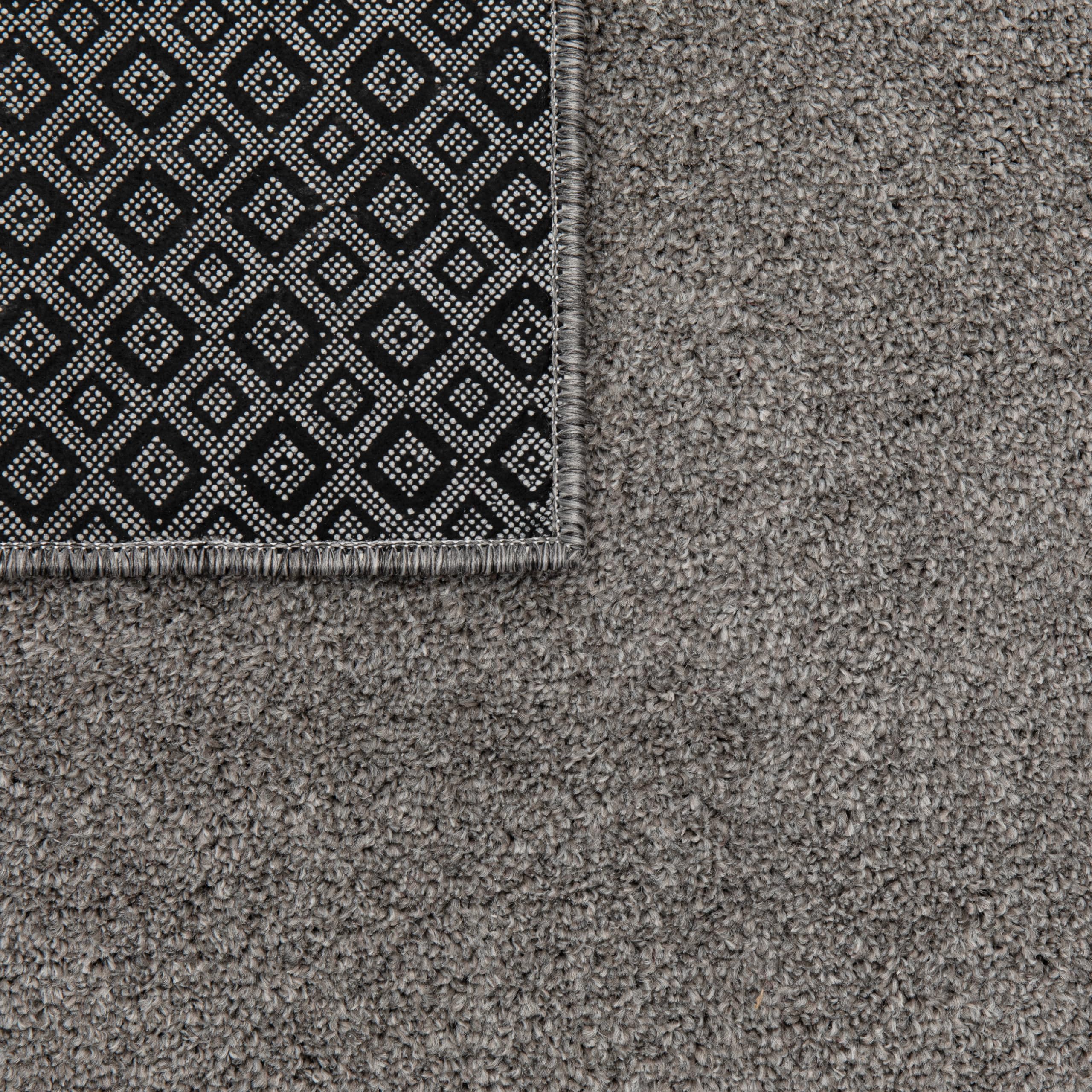 TAPISO Noyan dywan z krótkim włosiem, antypoślizgowy, szary, jednokolorowy, nadaje się do prania, nowoczesny design, można prać w pralce, antypoślizgowy, do salonu, sypialni, Öko-Tex, 240 x 340 cm