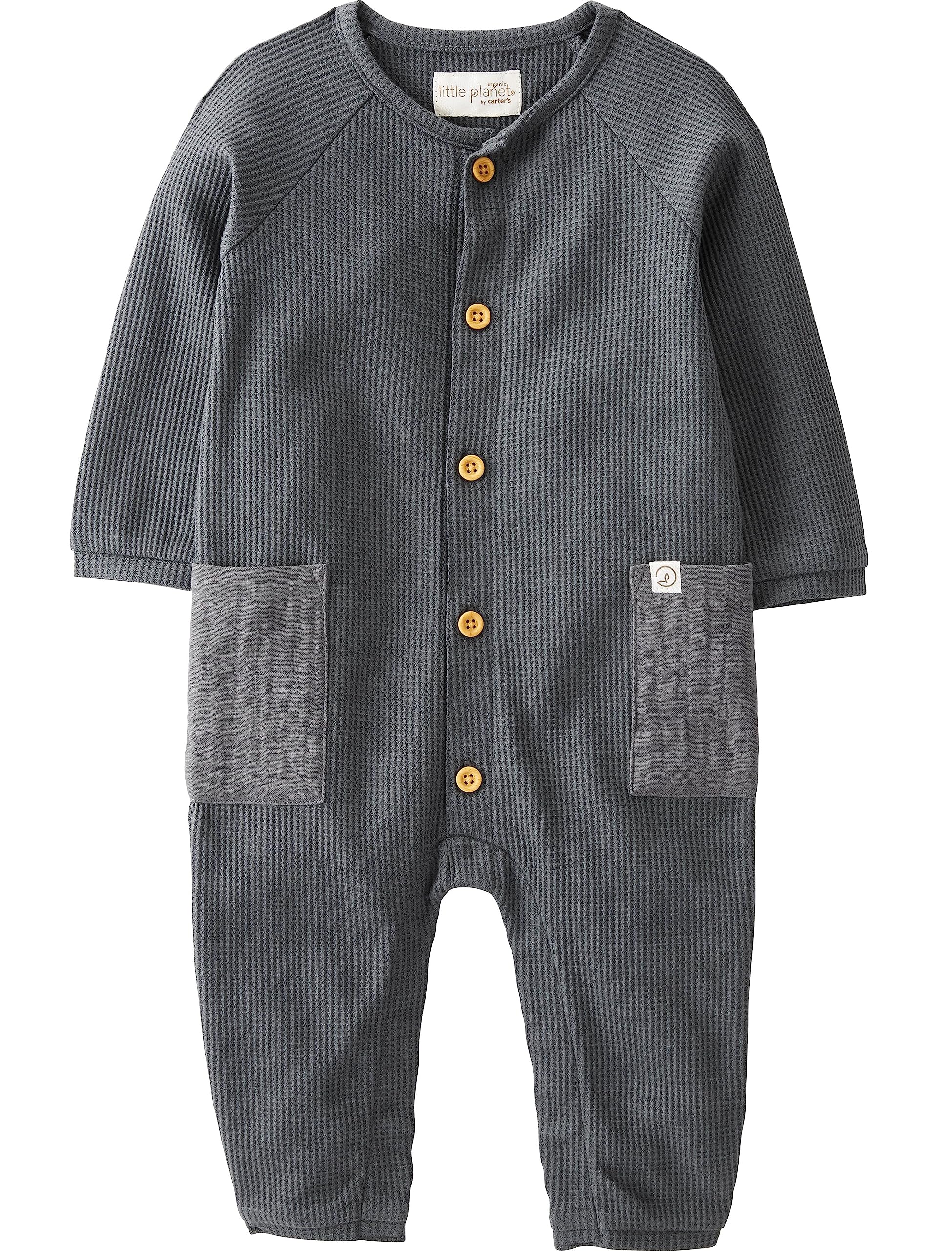 Little Planet by Carter’sUnisex Baby Organic Cotton Waffle Knit Button-front Jumpsuit Jumpsuit (pack of 1)