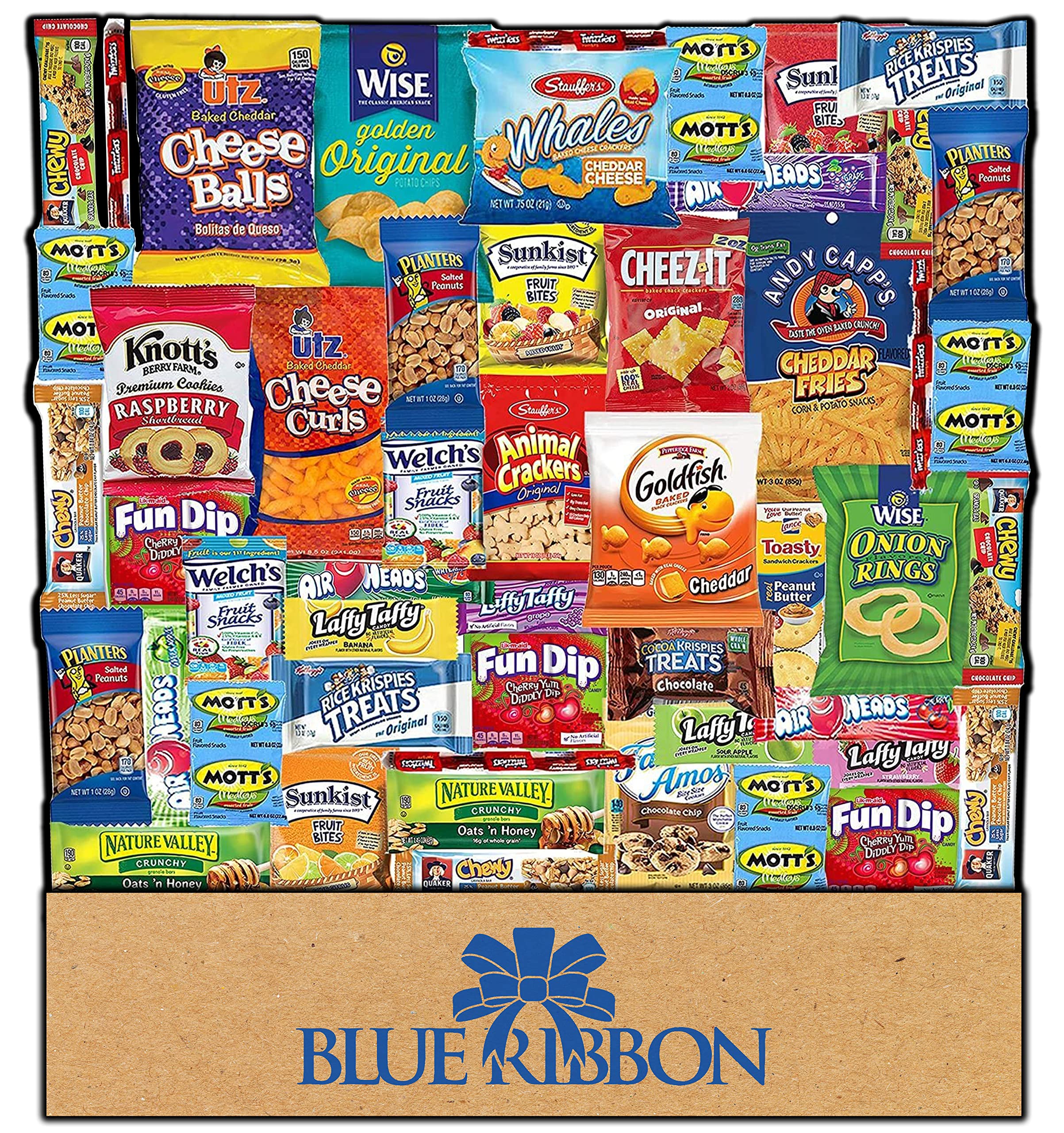 Halloween Snack Box Care Package Variety Pack (48 Count) Ultimate Sampler Mixed Box, Cookies Chips Candy Care Package - College Students Office Staff
