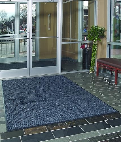 Miniatura 2 de MA Alfombra de entrada de fibra de poliéster PET para interiorexterior reverso de goma SBR 38 pulgadas de grosor Negro humo