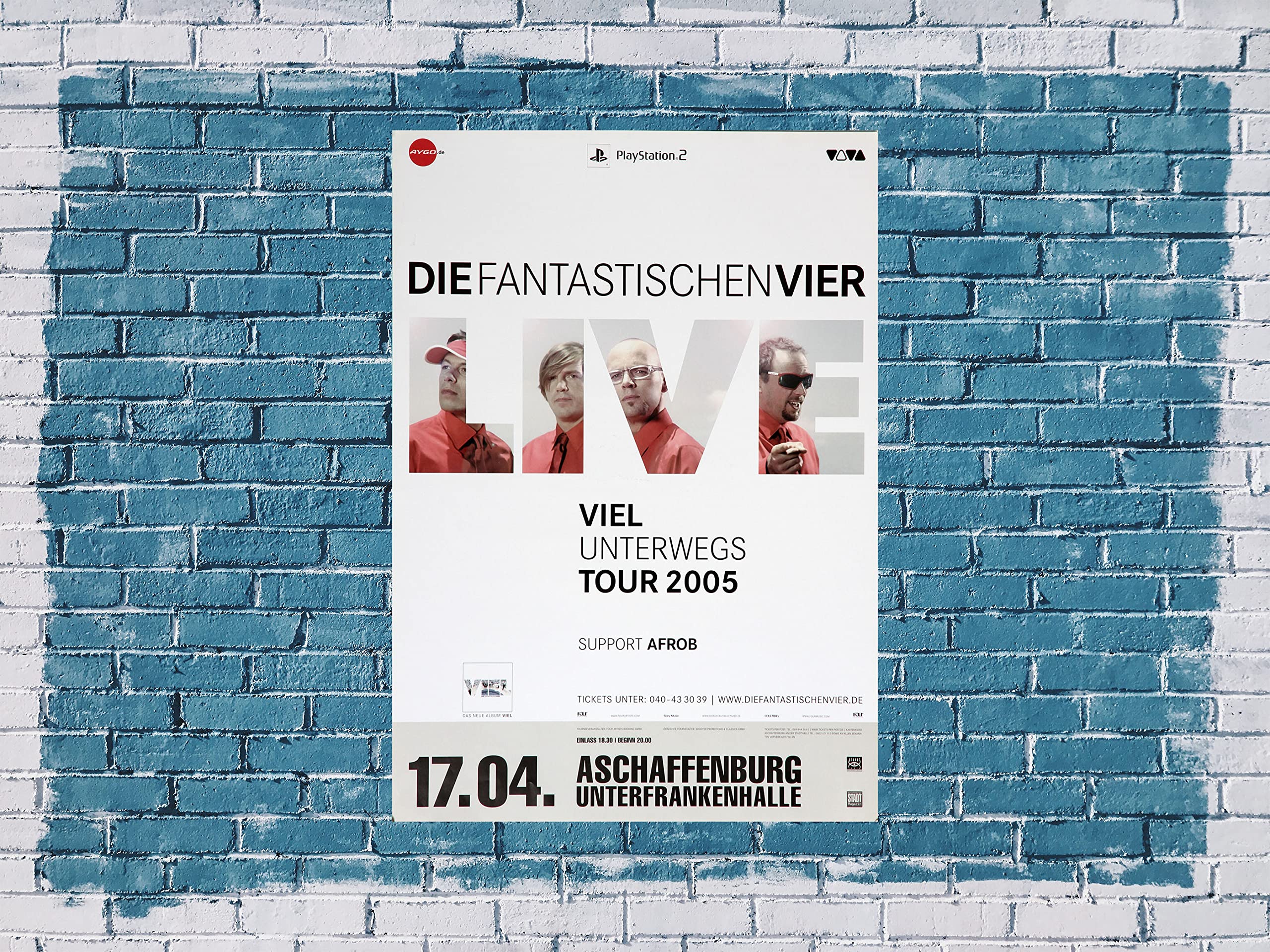 Premium Poster/Plakat | DIN A1 | Wanddeko | Live Konzert Veranstaltung » Die Fantastischen Vier - Viel Unterwegs Tour 2005, Aschaffenburg 2005 «