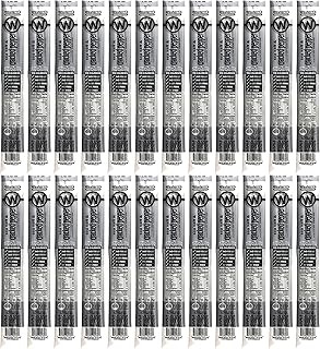 Western's Smokehouse Sea Salt & Cracked Pepper Jerky Meat Sticks - 1.0 Ounce, Pack of 24 - Uncured Bacon Jerky Sticks 110 Calories, 8g Protein, Gluten-Free, MSG-Free, Soy-Free, No Nitrates