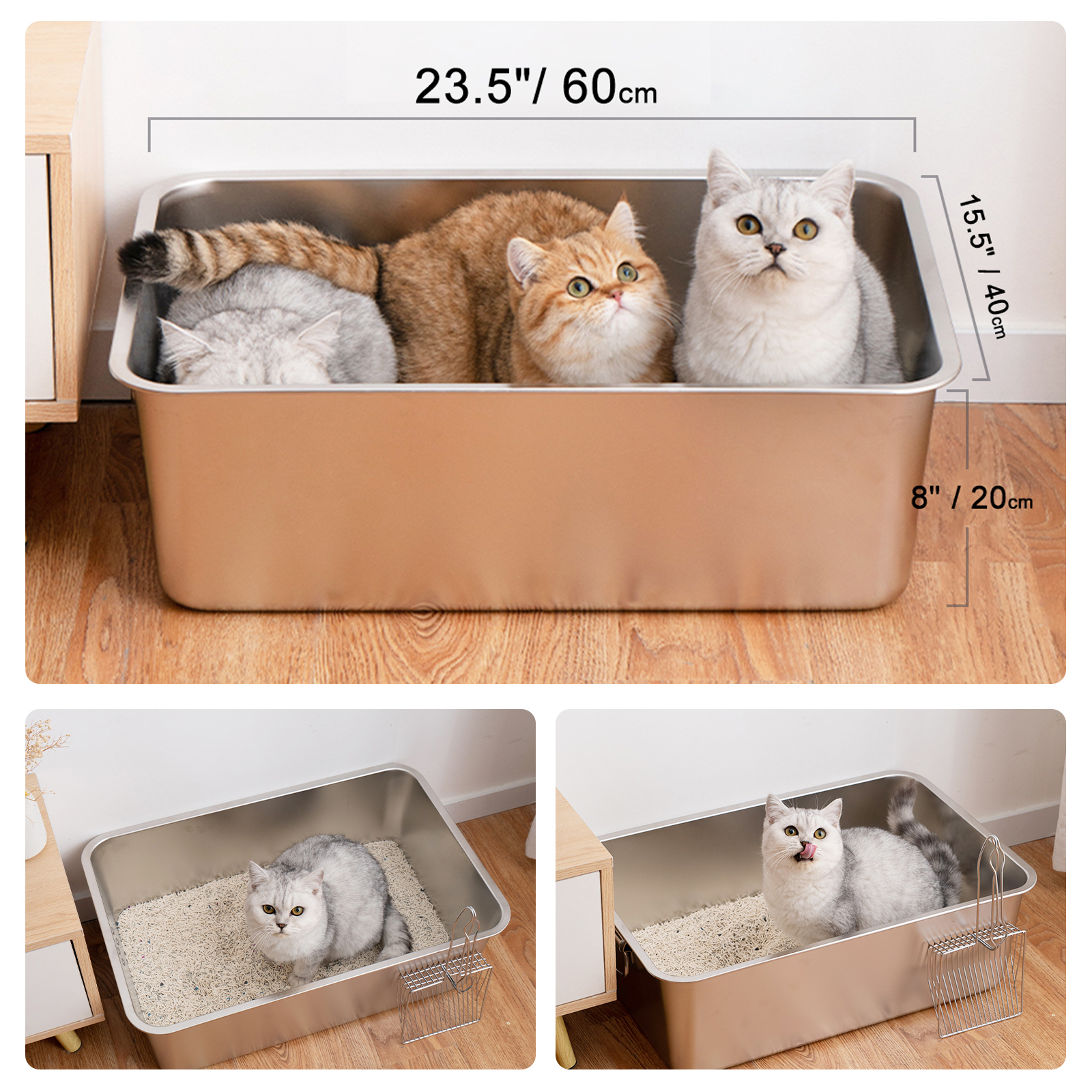 Arena Para Gato Hannger Arenero Gatos Grande, Piezas Caja De s