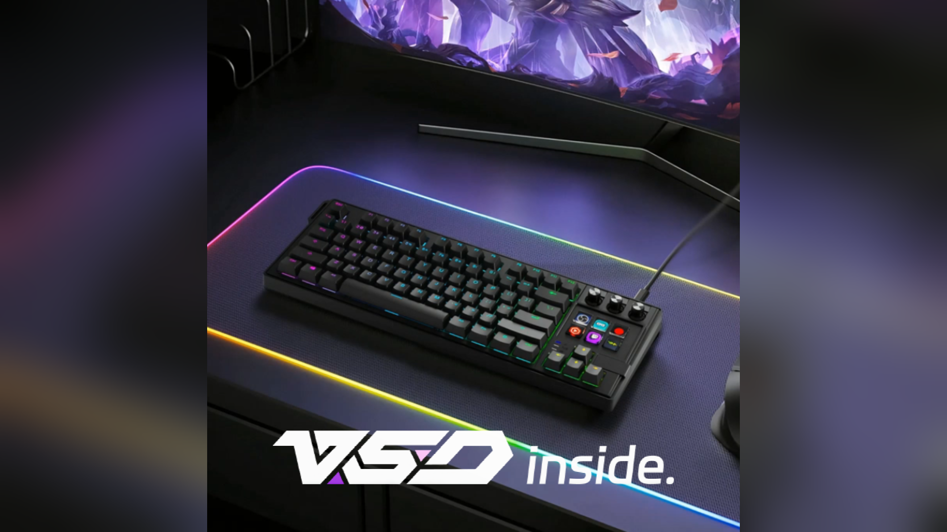 Amazon.com: VSDINSIDE K1 Pro Macro Keyboard, Wired Only Full-Key