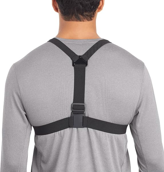 Amazon Basics Arnés de Pecho Ajustable para GoPro y Cámaras de Acción, Ligero y Cómodo, Negro - 4