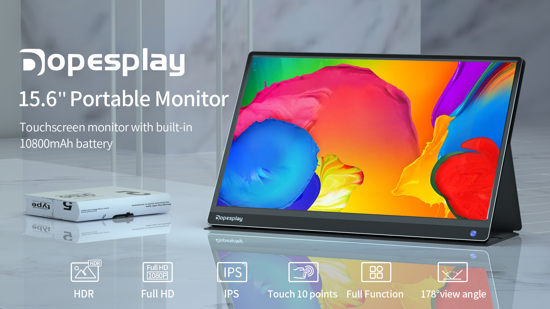Dopesplay 15.6インチ モバイルモニター FHD 1080P Dopesplay Portable Monitor for Laptop 15.6'' Portable