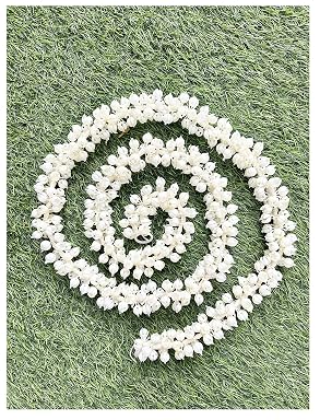 SPHINX Artificial Jasmine Buds (mogra phool) Garlands for Festive Pooja Wedding Housewarming Diwali Decorations Navratri Events Home Table Bedroom Pooja Room (5 ft, 4)