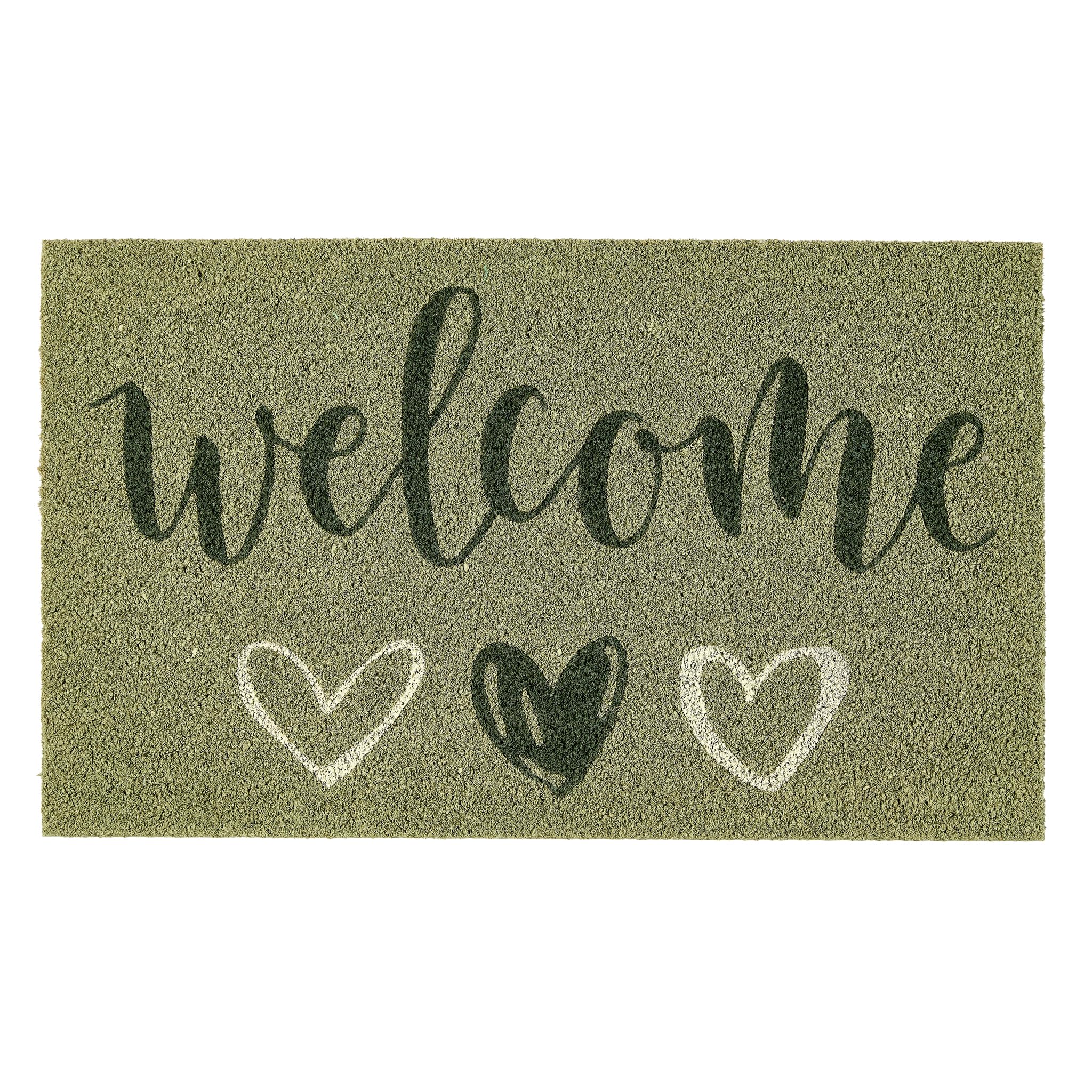 My Mat Printed Coir Doormat, Perfect for Indoor and Outdoor Use, Large Welcome Mat for Front Door, Entryway and Patio Printed Coir Welcome Sage