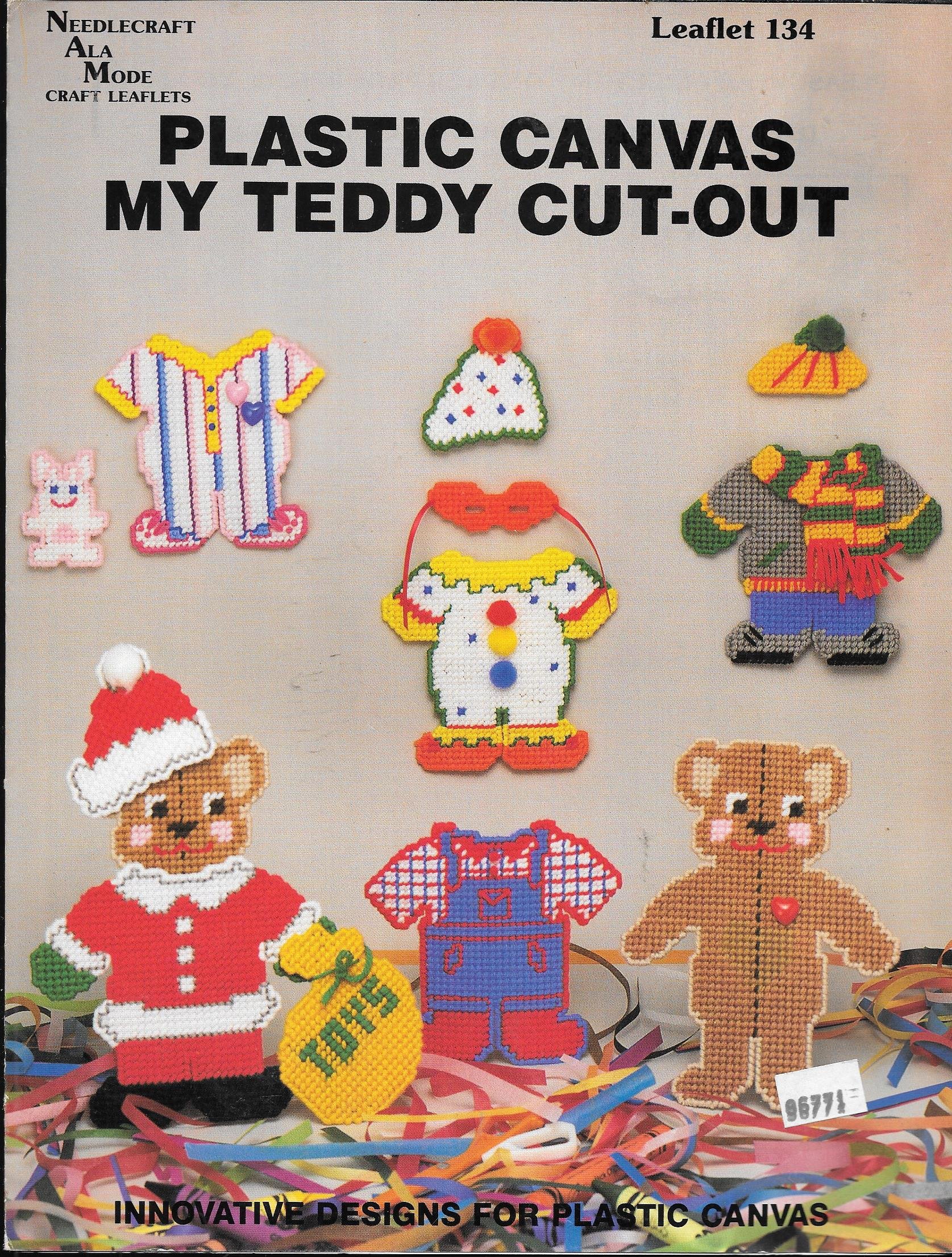 Plastic Canvas My Teddy Cut-Out by Needlecrat Ala Mode (Leaflet134)