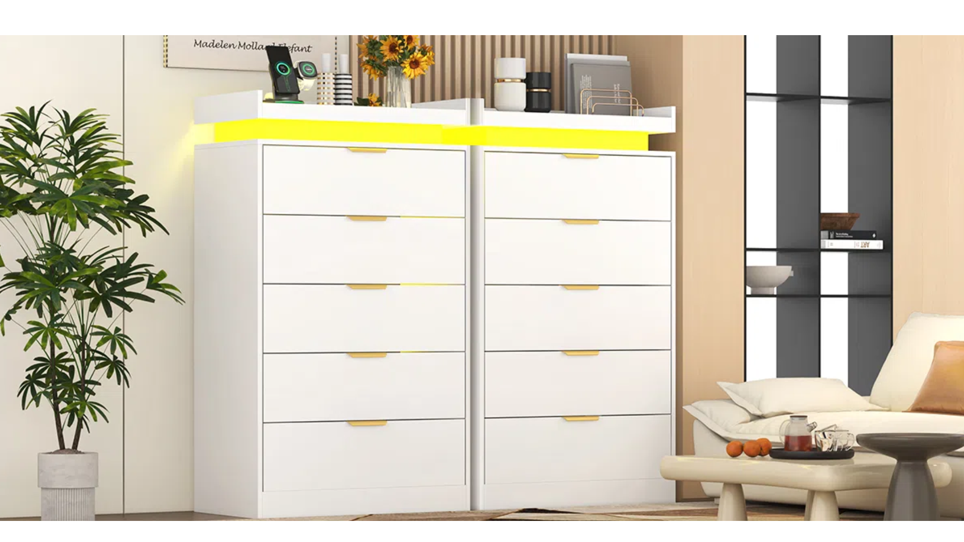 Amazon.com: knoworld Tall Dresser for Bedroom, White Dresser with