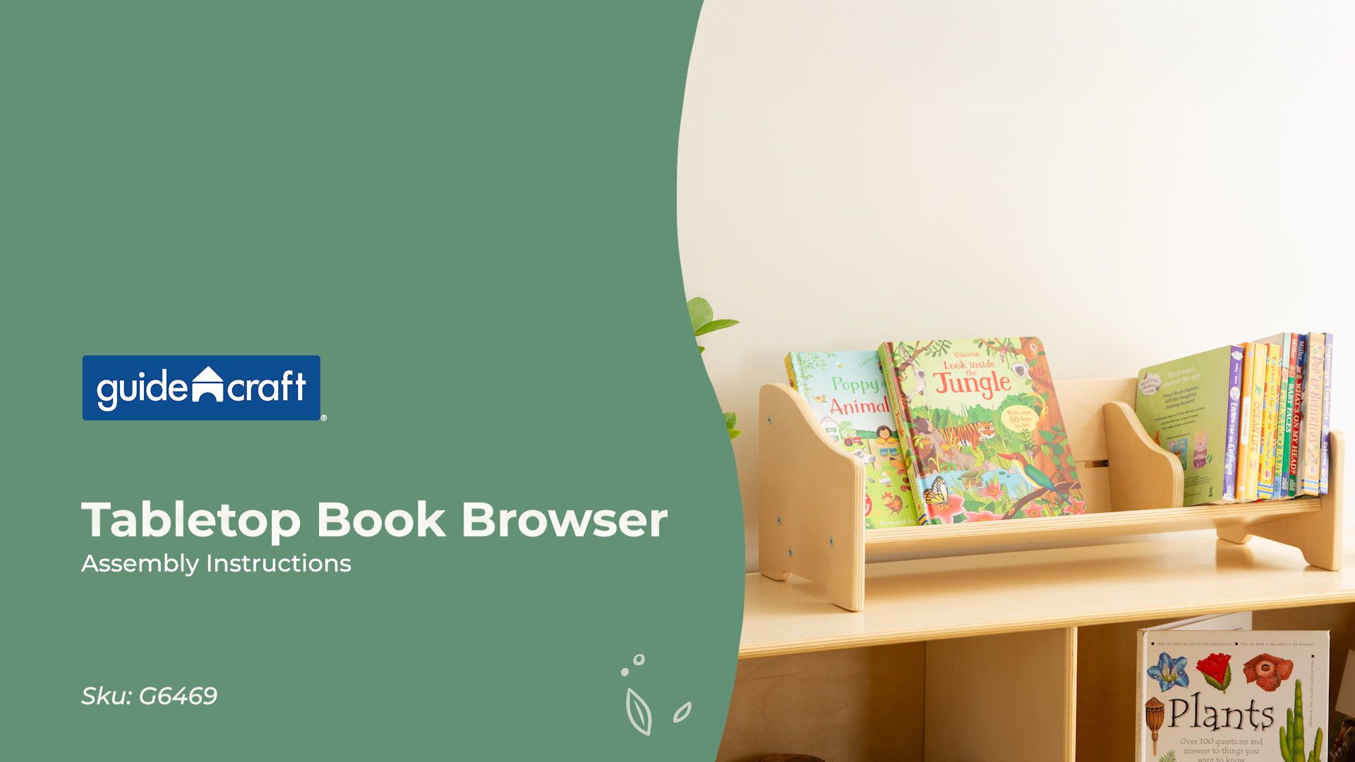 Amazon.com: Guidecraft Tabletop Book Browser - Natural, Bookshelf
