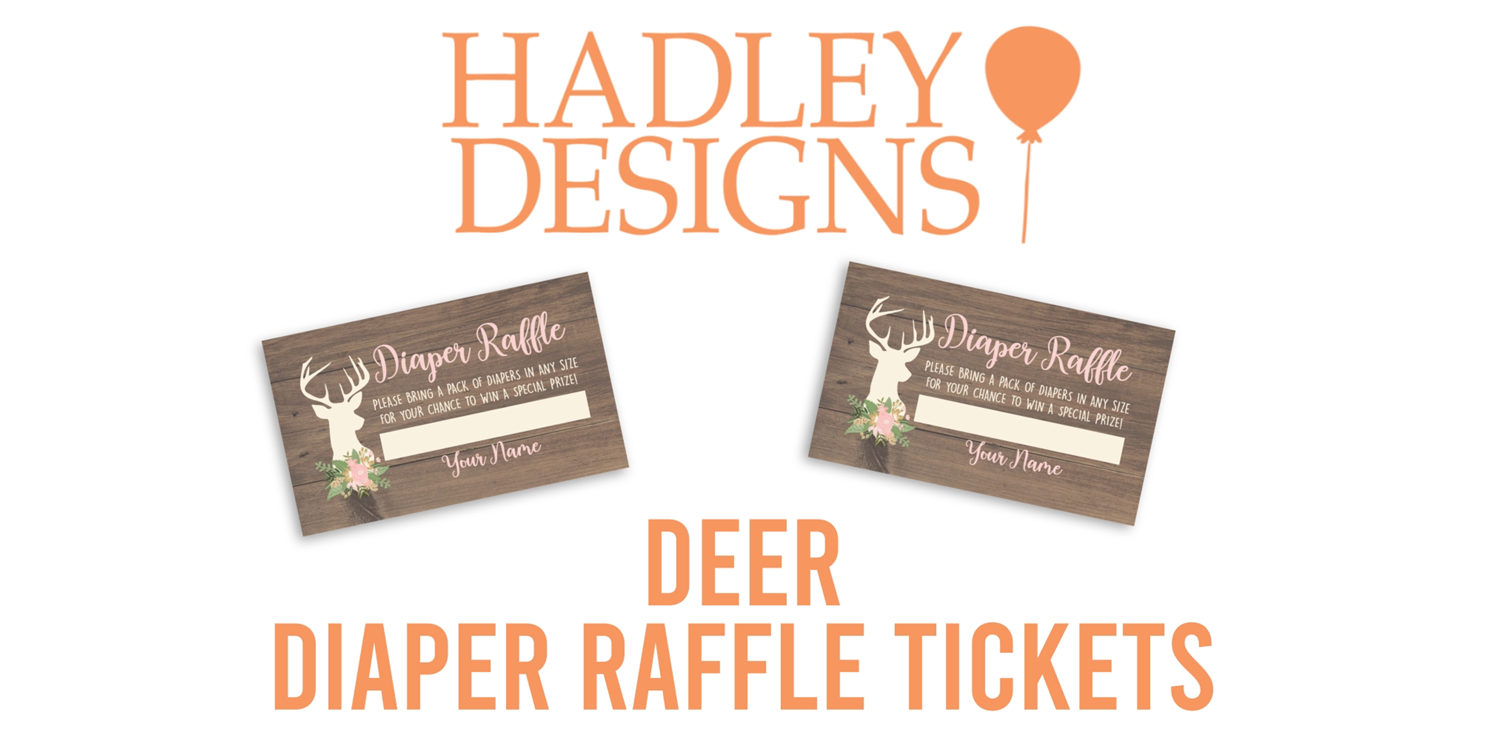25 Baby Shower Diaper Raffle Tickets For Girl - Deer on Amazon Live