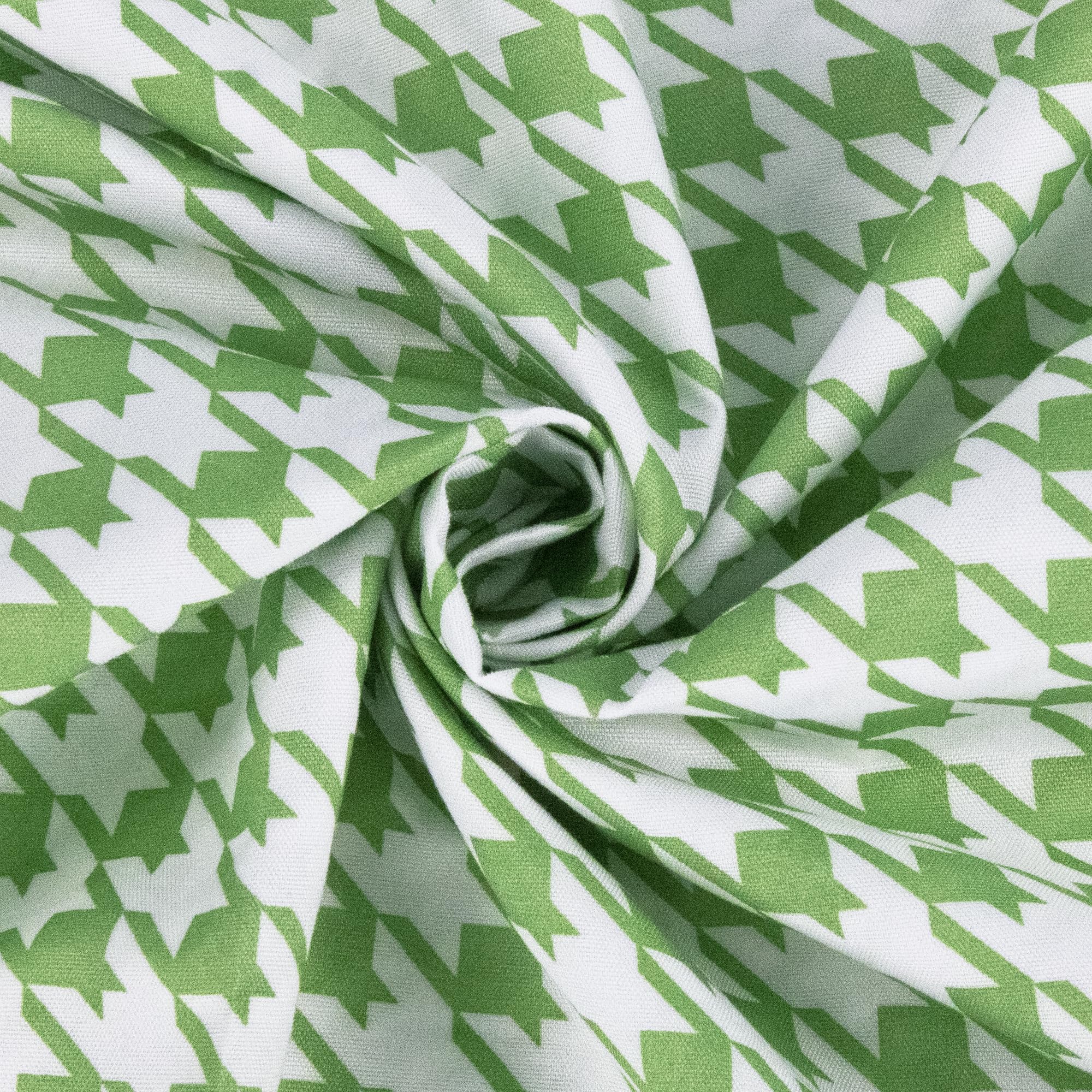 pson 96" Wide Checkered Gingham Fabric, Lightweight Polyester Poplin Fabric for DIY Crafts, Wall Decor Fabric, Sewing, Green Bird Patten, 1 Yard