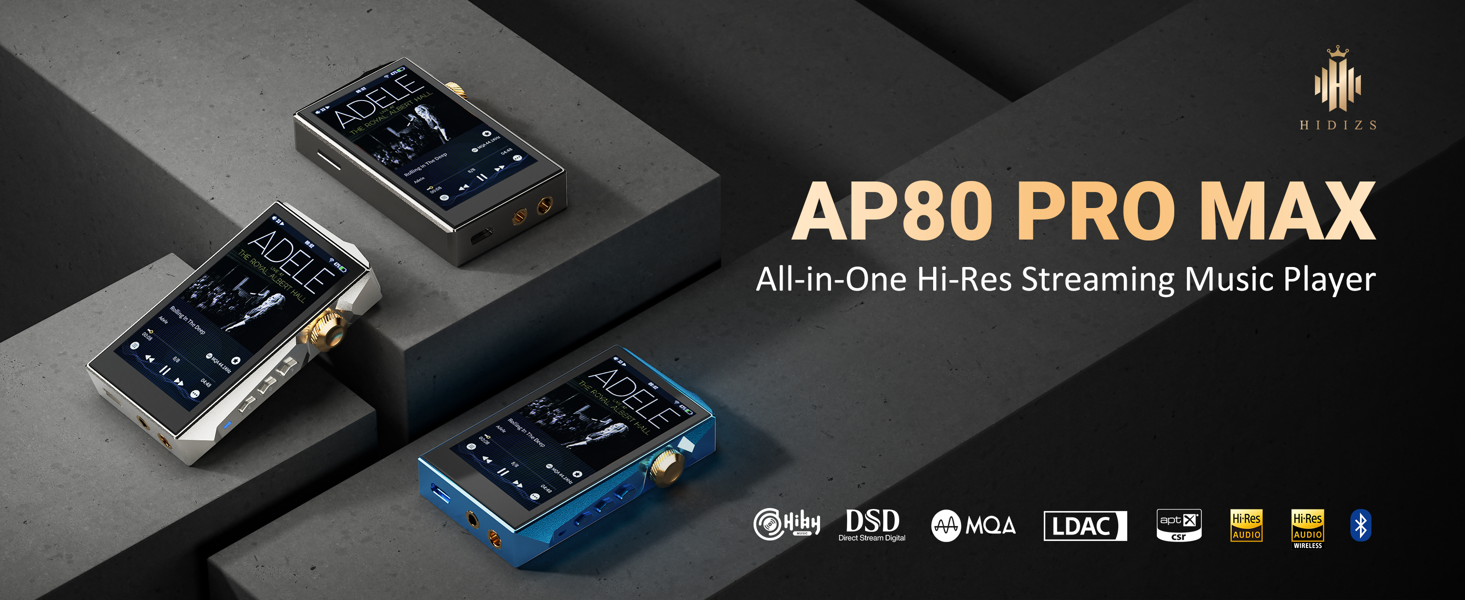 HIDIZS AP80 Pro MAX DAP MP3 Player with Bluetooth 5.1, 2.4G WiFi