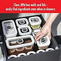 Vista 8 de ZWILLING Fresh & Save - Caja de plástico, recipiente hermético para almacenamiento de alimentos secos, cubo pequeño, contenedor S, 0.34 cuartos