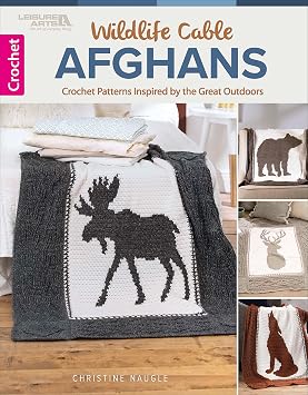 Leisure Arts Afghans Wildlife Cable, Multicolor
