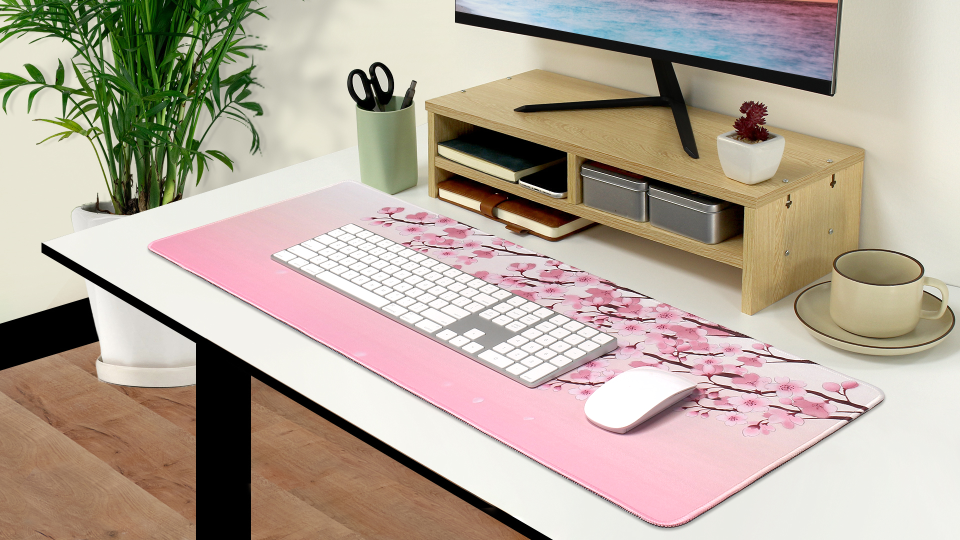 Grand Tapis De Souris Imperméable Et Antidérapant Avec Bords